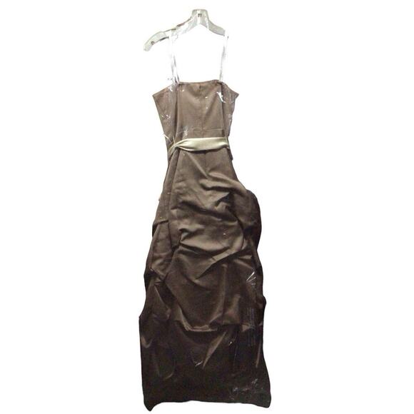 David’s Bridal Pick Up Strapless Formal Prom Satin Dress Bridesmaid Size 2 - Picture 2 of 5
